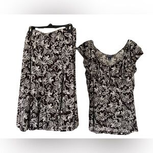 2 piece American Living skirt set.‎ Top size L. Skirt size M